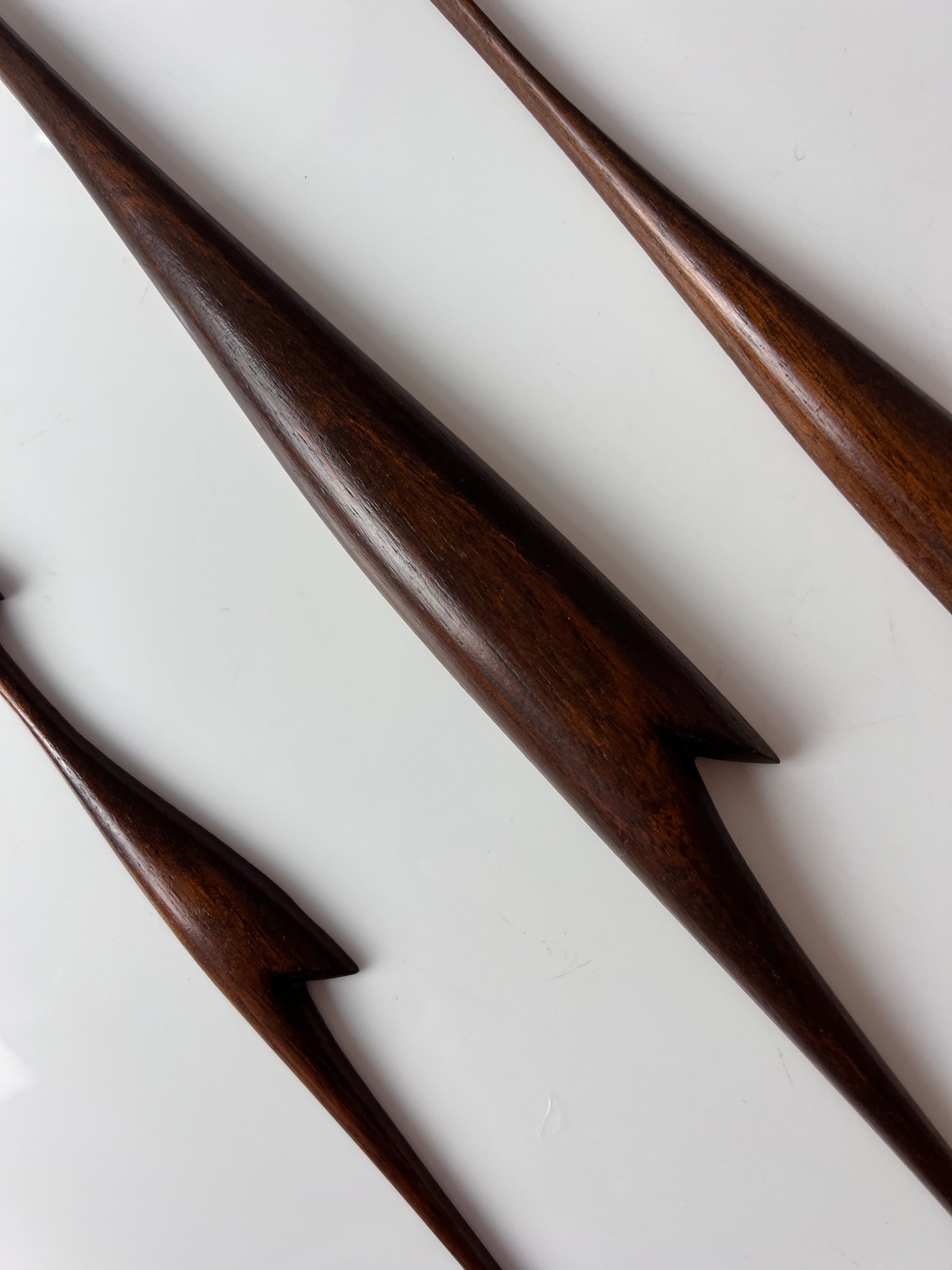 Set: Kranich Trio Teak Wandschmuck