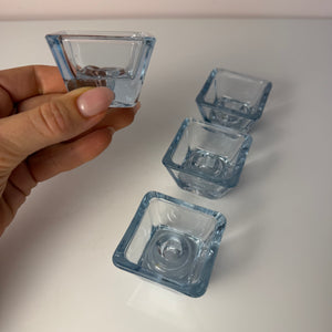 Set: 4x Kerzenständer Serie Skjold Glas von Per Lütken für Holmegaard