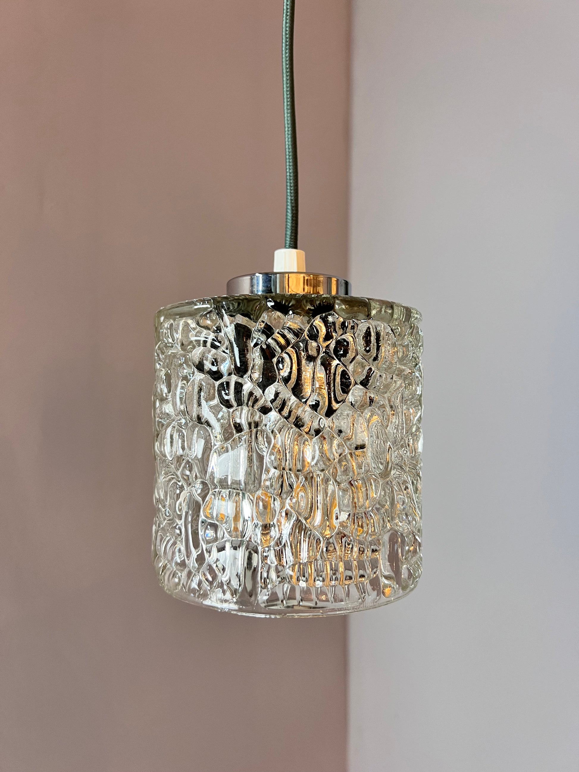 Hängelampe Glas aus Dänemark
