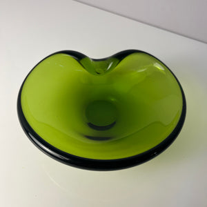 Aschenbecher grün Glas von Holmegaard