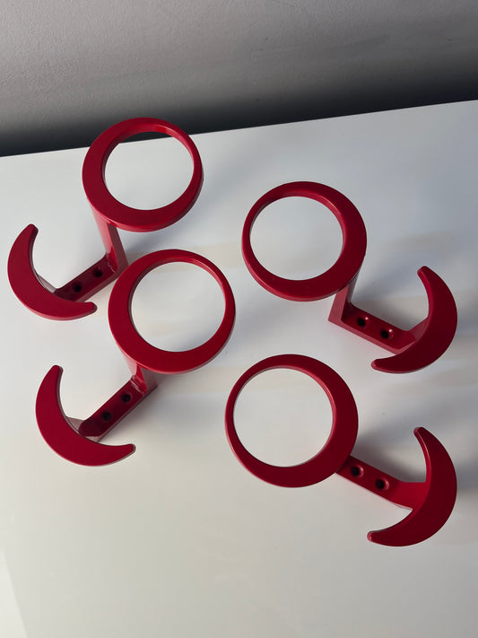 Set: 4x Wandhaken rot