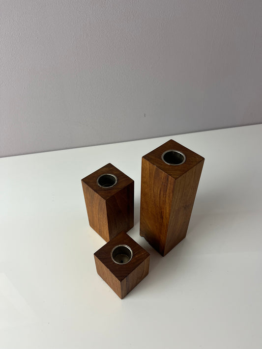 Set: Trio Kerzenständer Teak