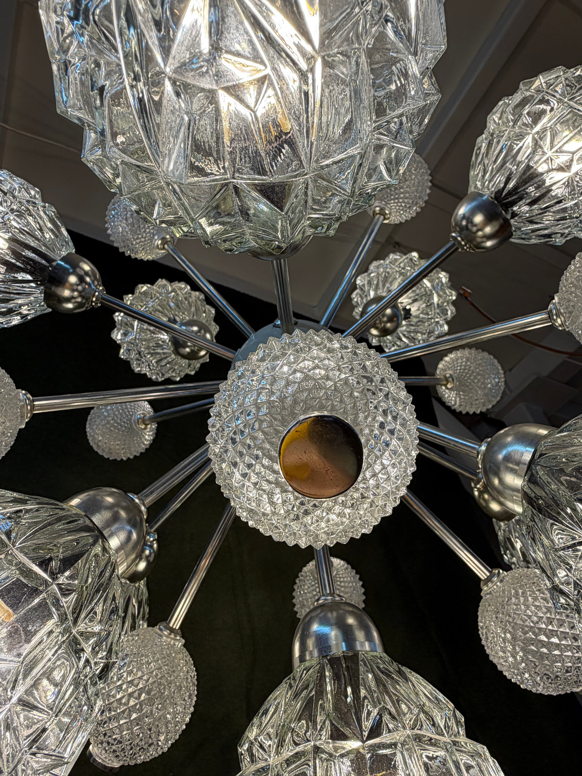 Sputnik Kronleuchter von Elektrofém ISZ