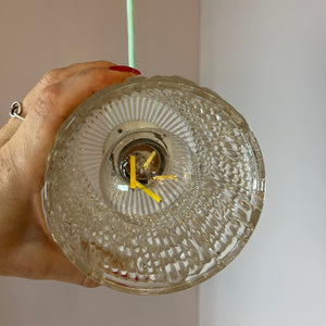 Hängelampe Glas Messing aus Dänemark