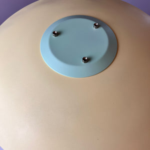 Tischlampe neu lackiert peach gelb