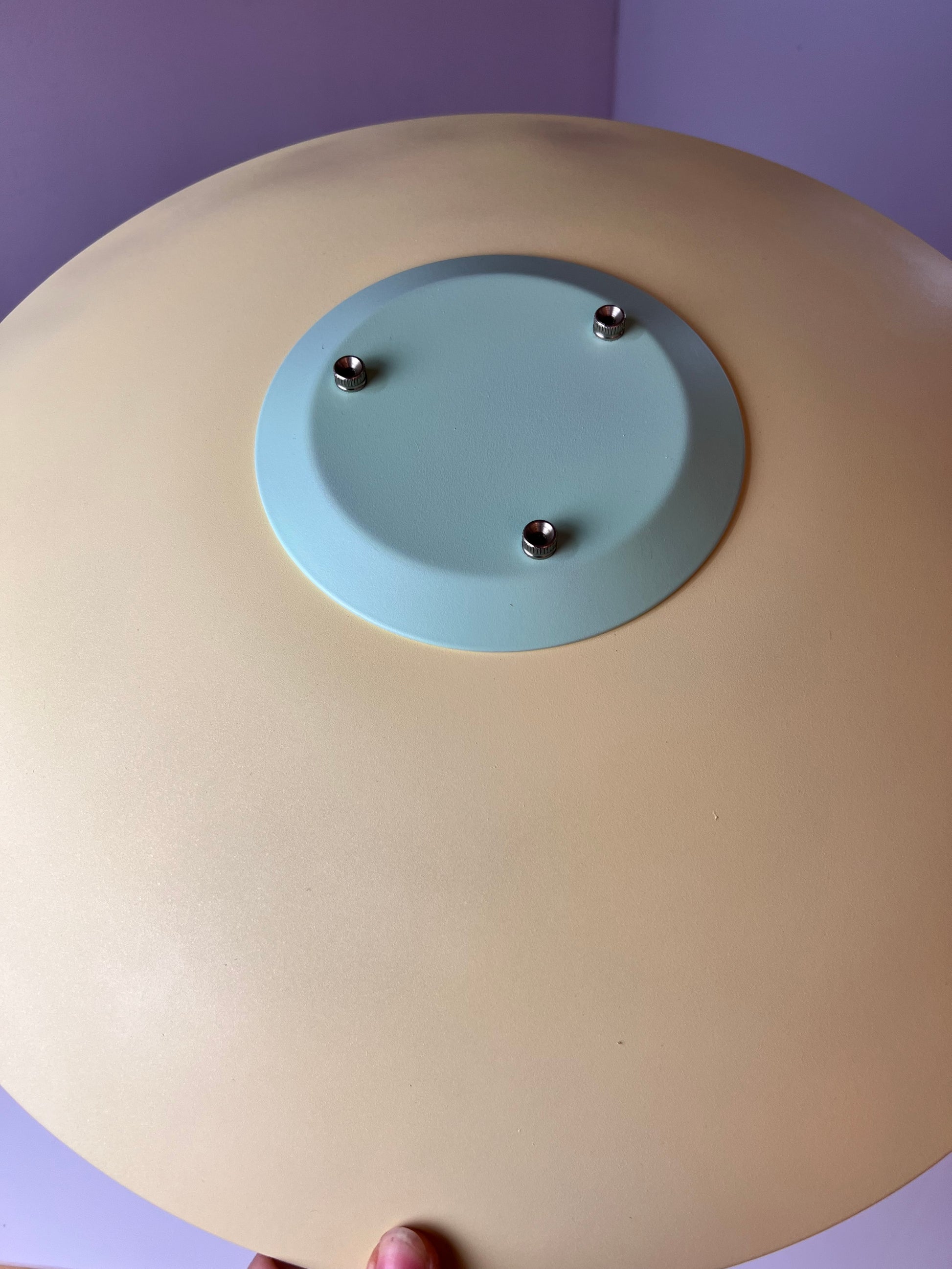 Tischlampe neu lackiert peach gelb