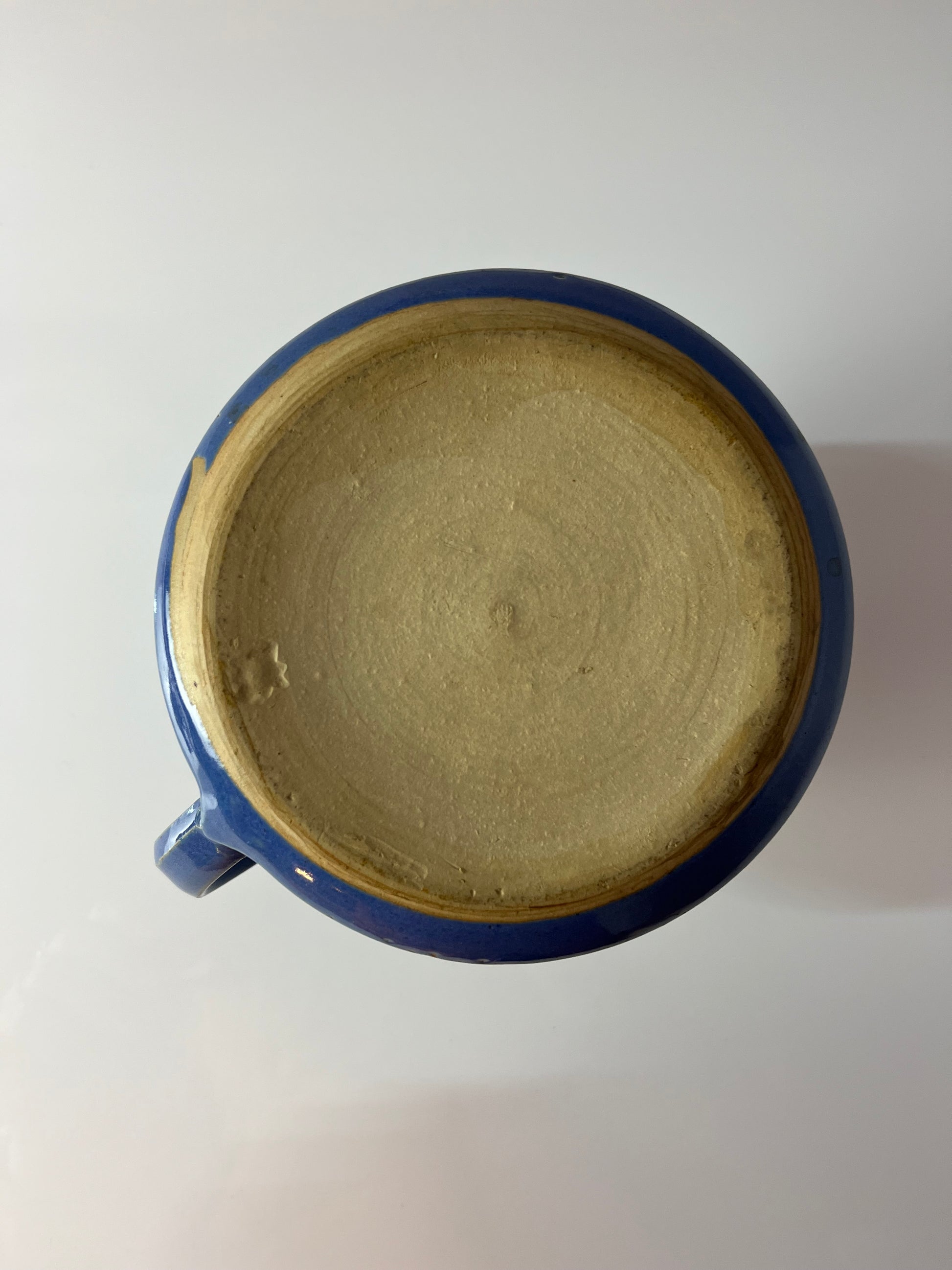 Teekanne blau Keramik