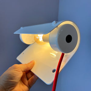 Wandlampe 6/01 weiß mit Schalterkabel von Lampas