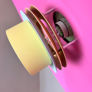 Lamellenlampe pink neu lackiert aus Dänemark