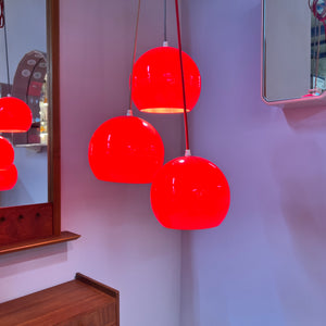 Kugellampe rot Kunststoff