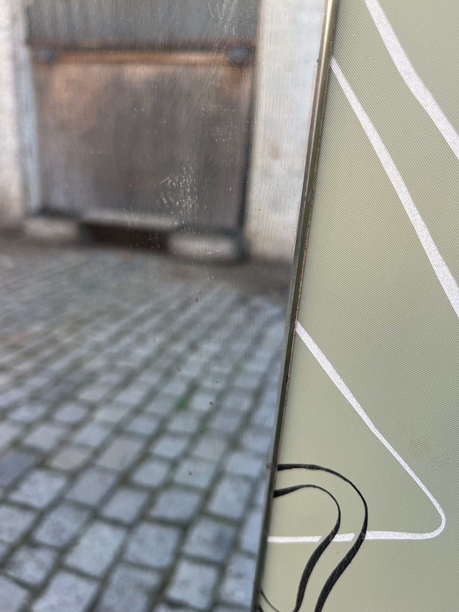 Wandgarderobe mintgrün mit Spiegel, Schrank & Schirmständer