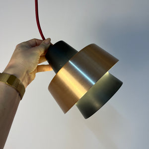 Lamellenlampe schwarz Kupfer aus Dänemark