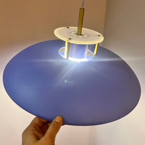 Lamellenlampe neu lackiert blau