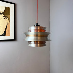 Lamellenlampe orange Chrom von Carl Thore
