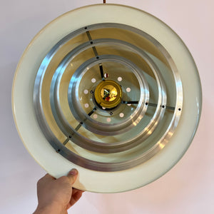 Lamellenlampe silber von Erik Jensen für Teknika