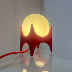 Tischlampe rot weiß von Richard Essig
