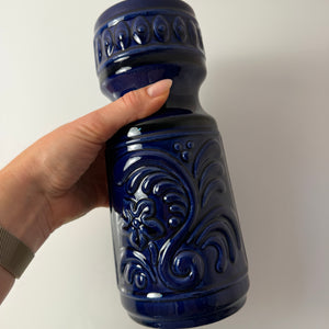 Vase 122-24 blau von VEB Gräfenroda