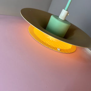 Lamellenlampe neu lackiert rosa mint