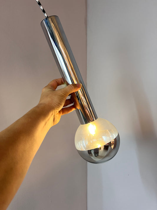 Hängelampe Big Globe Chrom 39 cm von Motoko Ishii für STAFF