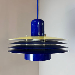 Hängelampe Typ 763 blau gelb von Horn