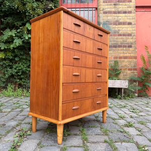 Kommode Teak mit Muschelgriffen aus Dänemark
