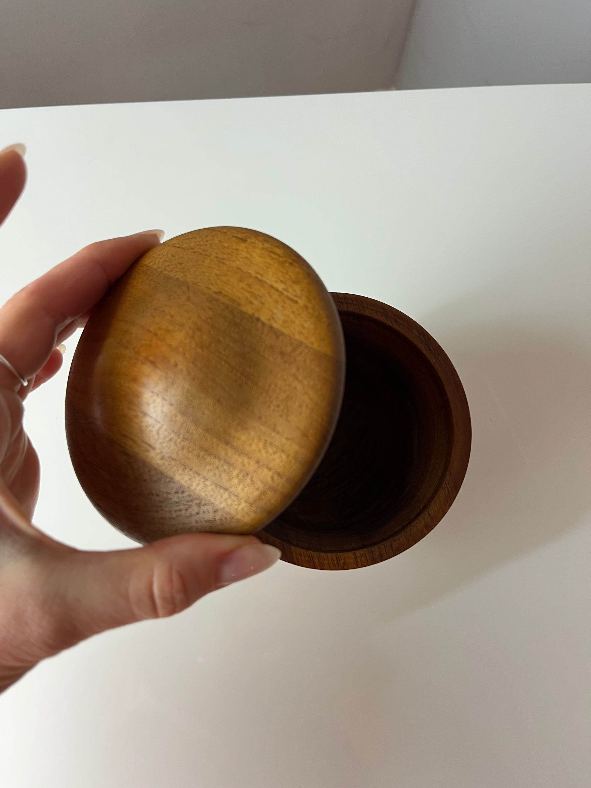 Dose Teak mit Deckel