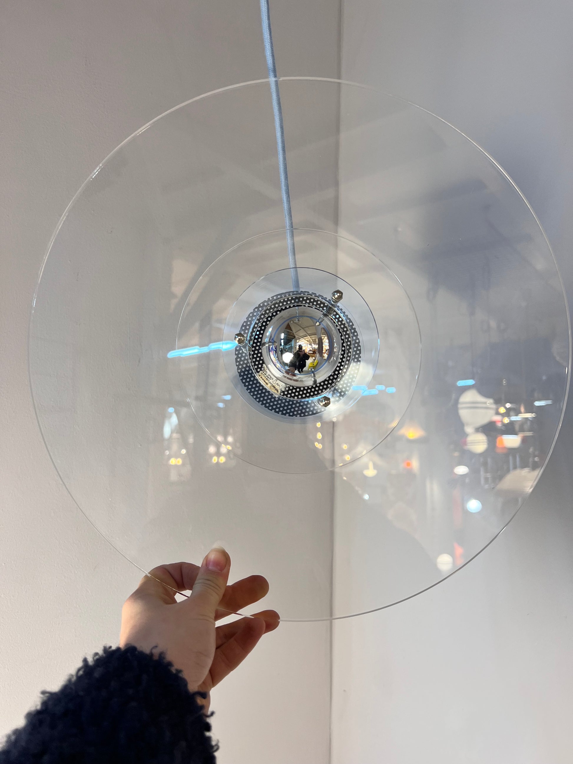 Lamellenlampe „Space“ Plexiglas aus Dänemark