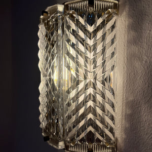 Wandlampe Messing & Glas von Wiktor Berndt für Flygsfors
