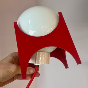 Tischlampe rot weiß von Richard Essig