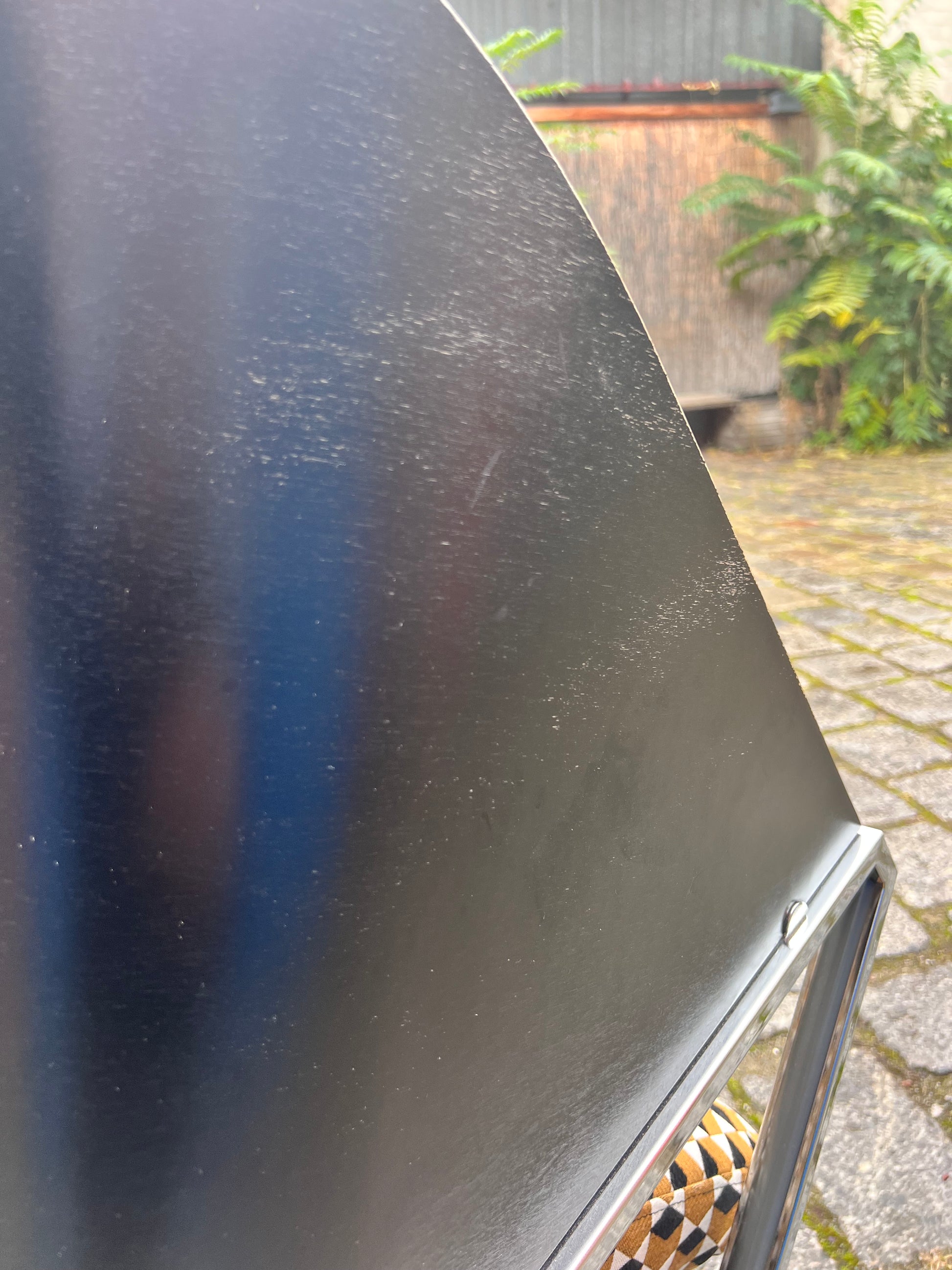 Sessel Mondi braun schwarz Chrom von Jouko Järvisalo für Inno Interior Oy - neu gepolstert