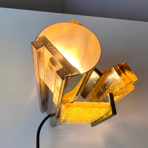 Wandlampe gelb schwarz von Claus Bolby für Cebo