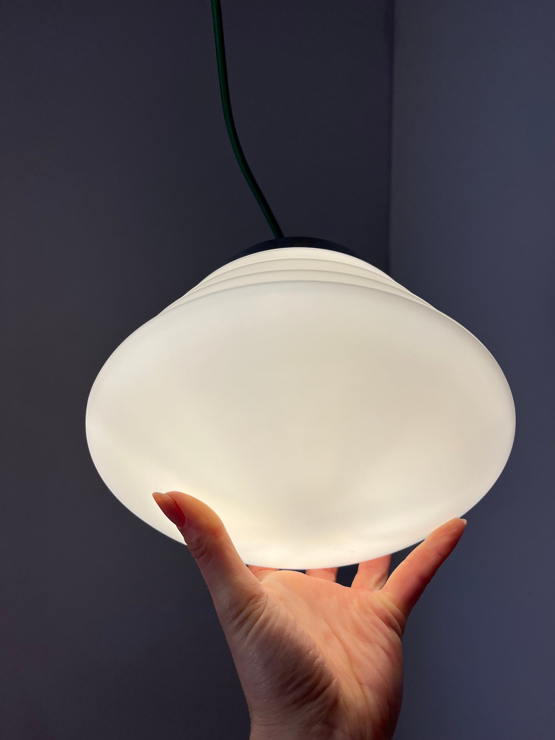 Hängelampe weiß silber Glas