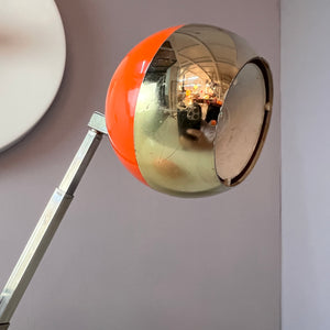 Schreibtischlampe orange mit Teleskoparm von Eichhoff Werke