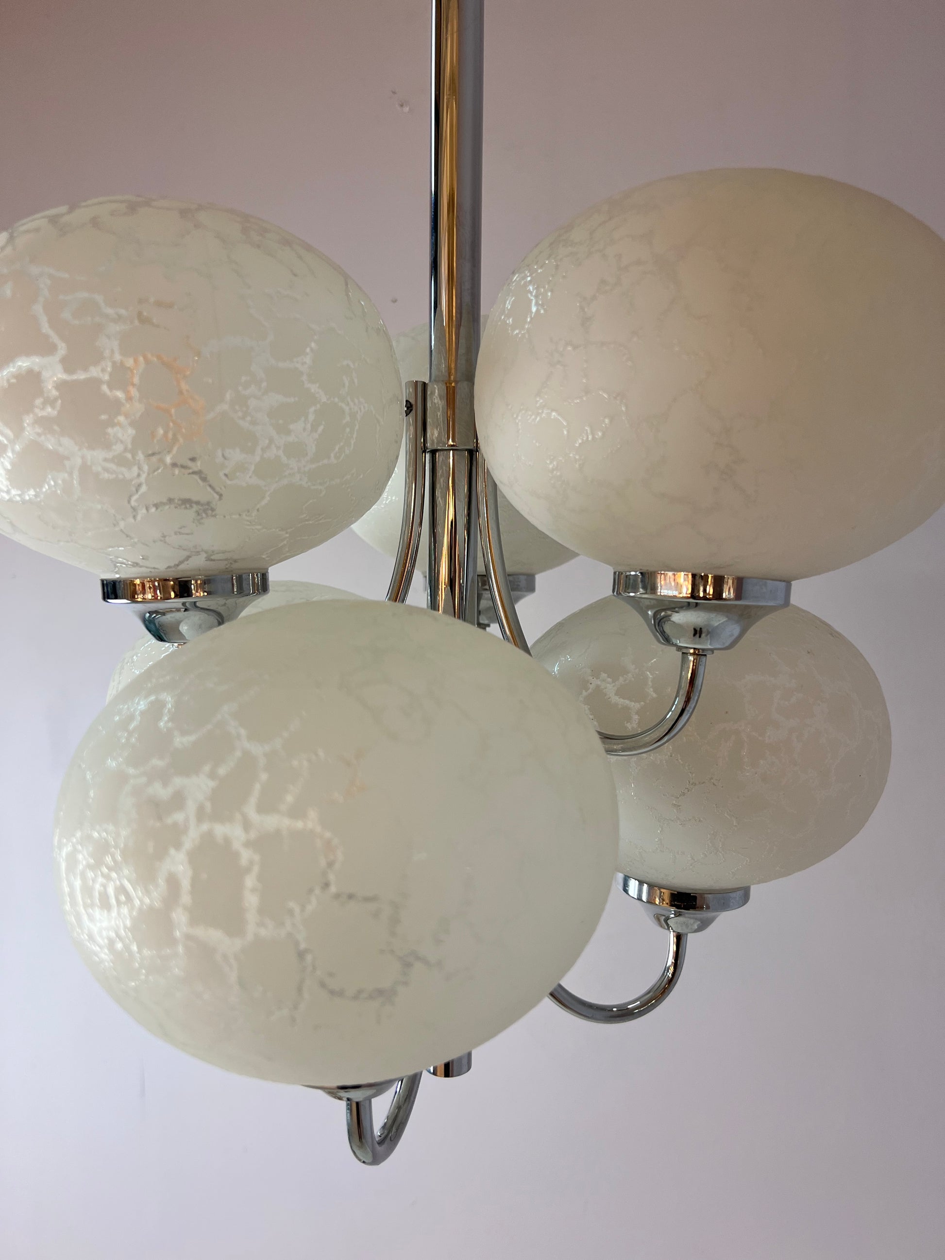 Kronleuchter mit 6 Kugeln von Richard Essig für Hustadt