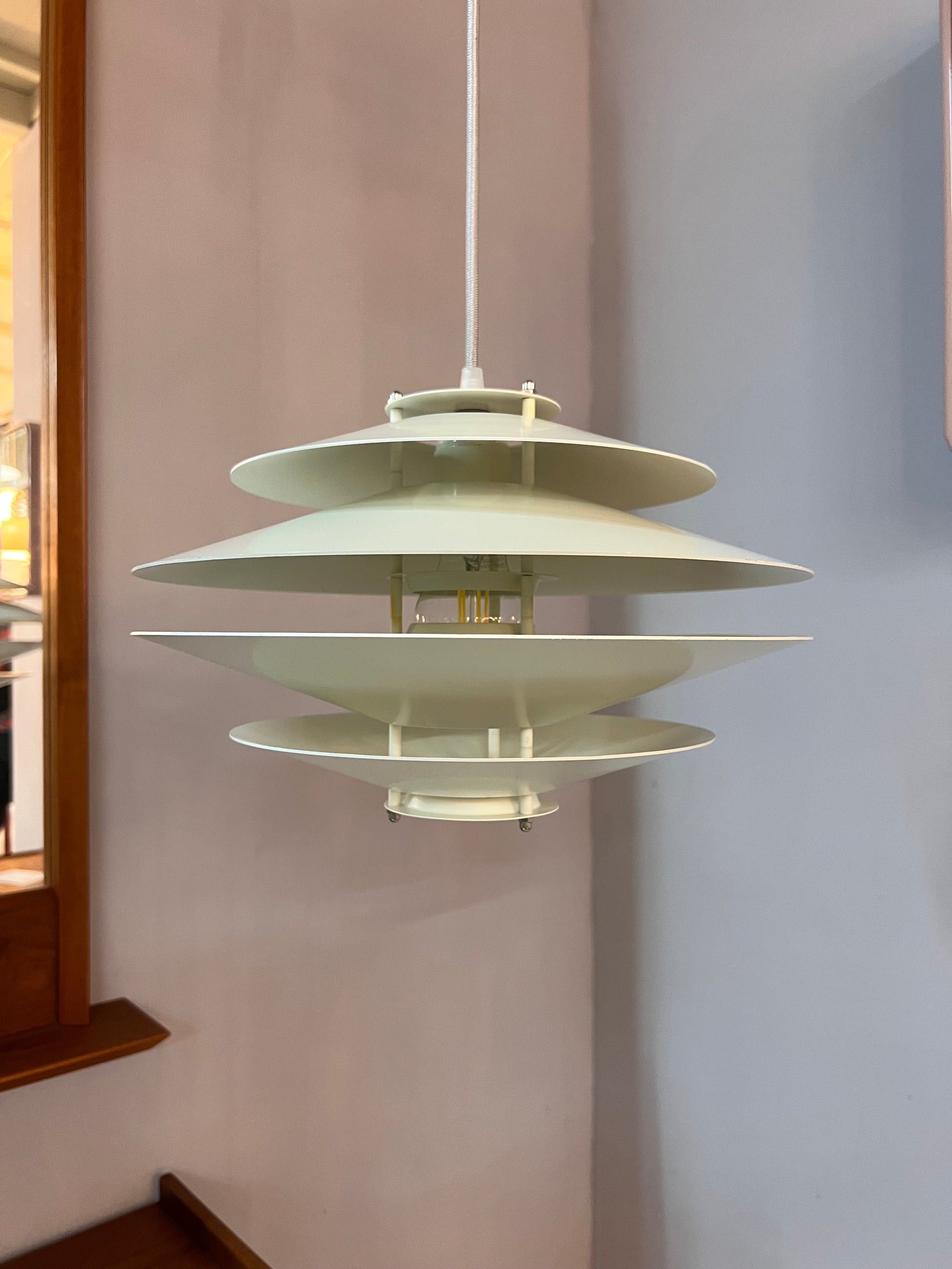 Lamellenlampe weiß