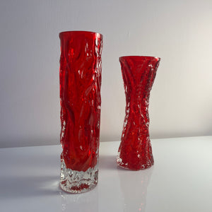 Set: 2 Vasen rot von Kurt Wokan für Ingrid Glas