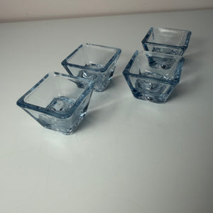 Set: 4x Kerzenständer Serie Skjold Glas von Per Lütken für Holmegaard