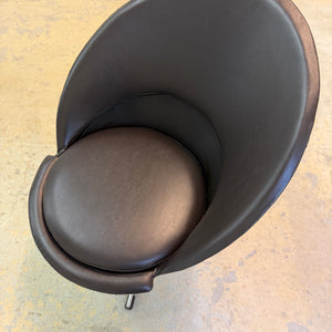 Cone Chair braunes Kunstleder von Verner Panton