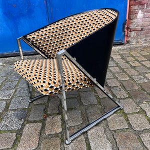 Sessel Mondi braun schwarz Chrom von Jouko Järvisalo für Inno Interior Oy - neu gepolstert