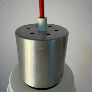 Hängelampe weiß silber aus Dänemark