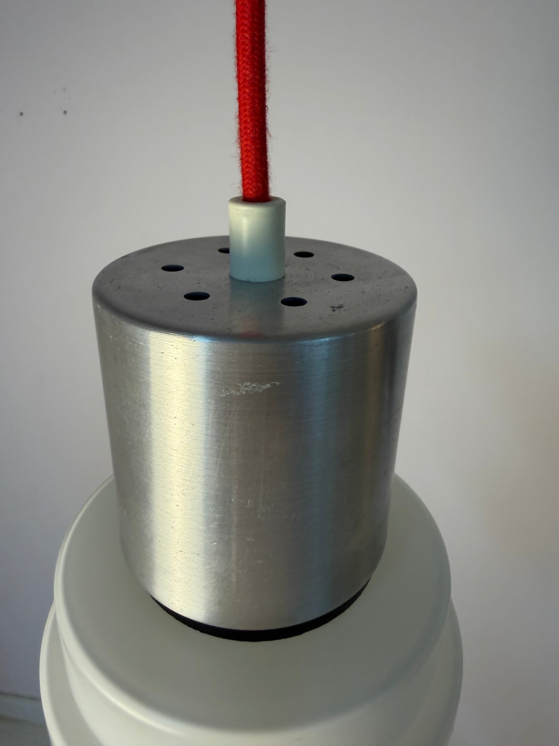 Hängelampe weiß silber aus Dänemark