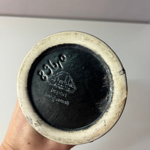 Vase 896/0 rot weiß von Strehla Keramik