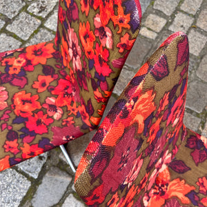 Set: 2x Drehstuhl rot floral von EKA Wohnmöbel