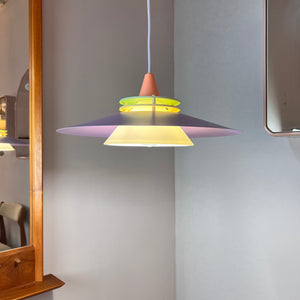 Lamellenlampe neu lackiert flieder aus Dänemark