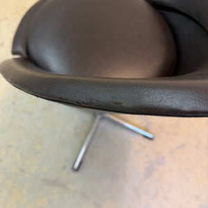 Cone Chair braunes Kunstleder von Verner Panton