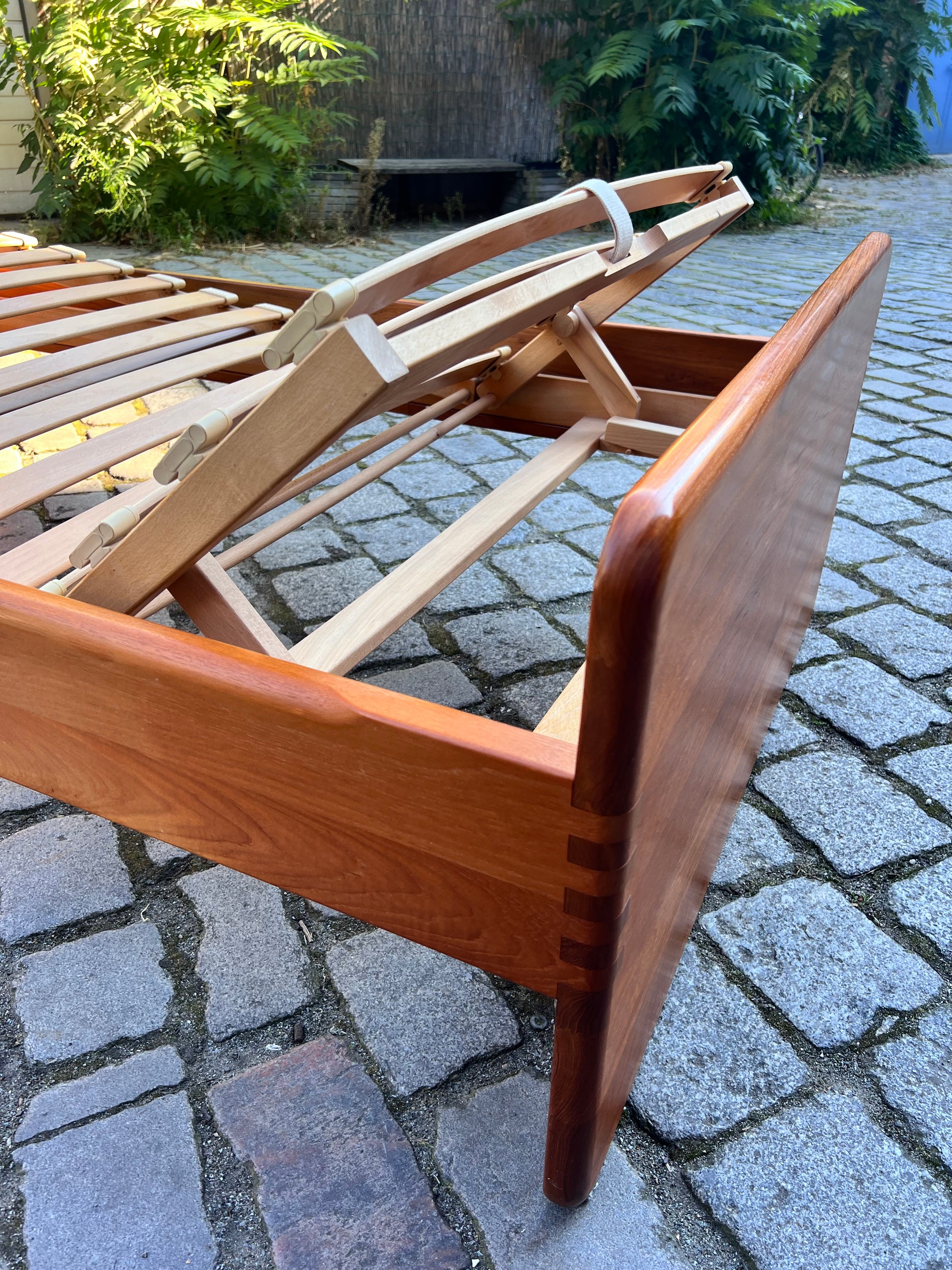 Gästebett Massivholz Teak 100x200 mit Matratze
