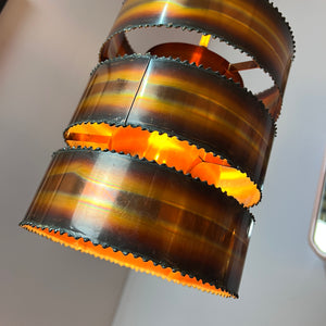 Brutalistische Kupfer Hängelampe von Svend Aage Holm Sørensen for Holm-Sørensen & Co