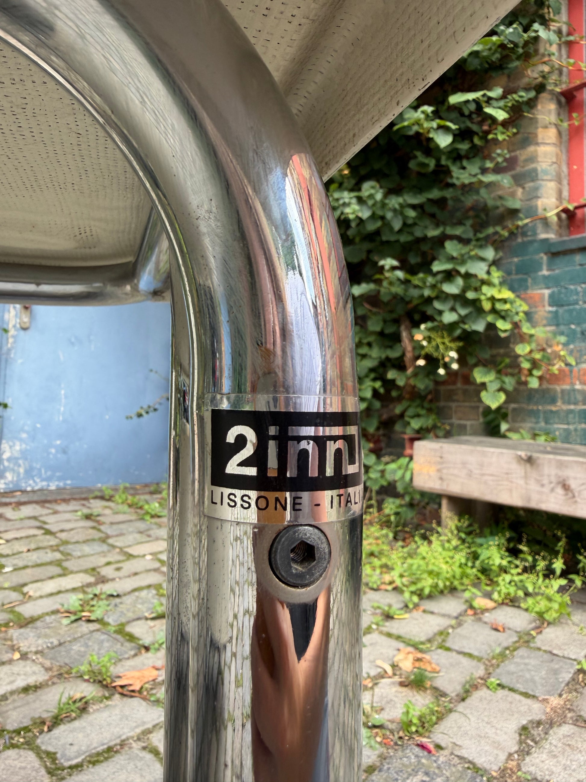 Schreibtisch weiß Fiberglas Chrom von 2 INN Lissone