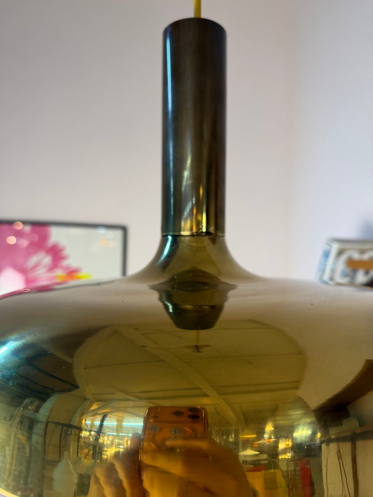 Hängelampe Messing aus Dänemark