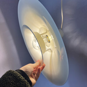 Dänische Lamellenlampe cremeweiss